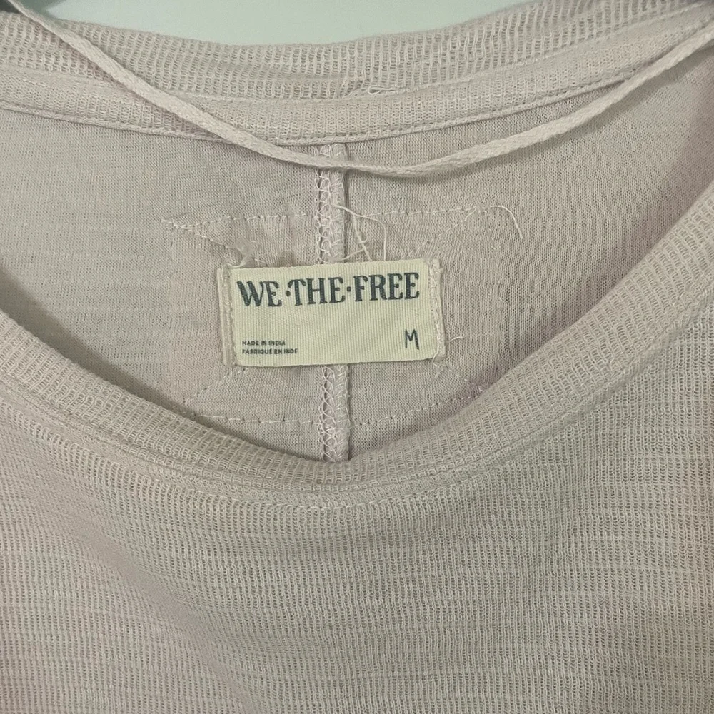 We the Free Light Pink Tunic Long Sleeve Shirt Size Medium Oversized Staple